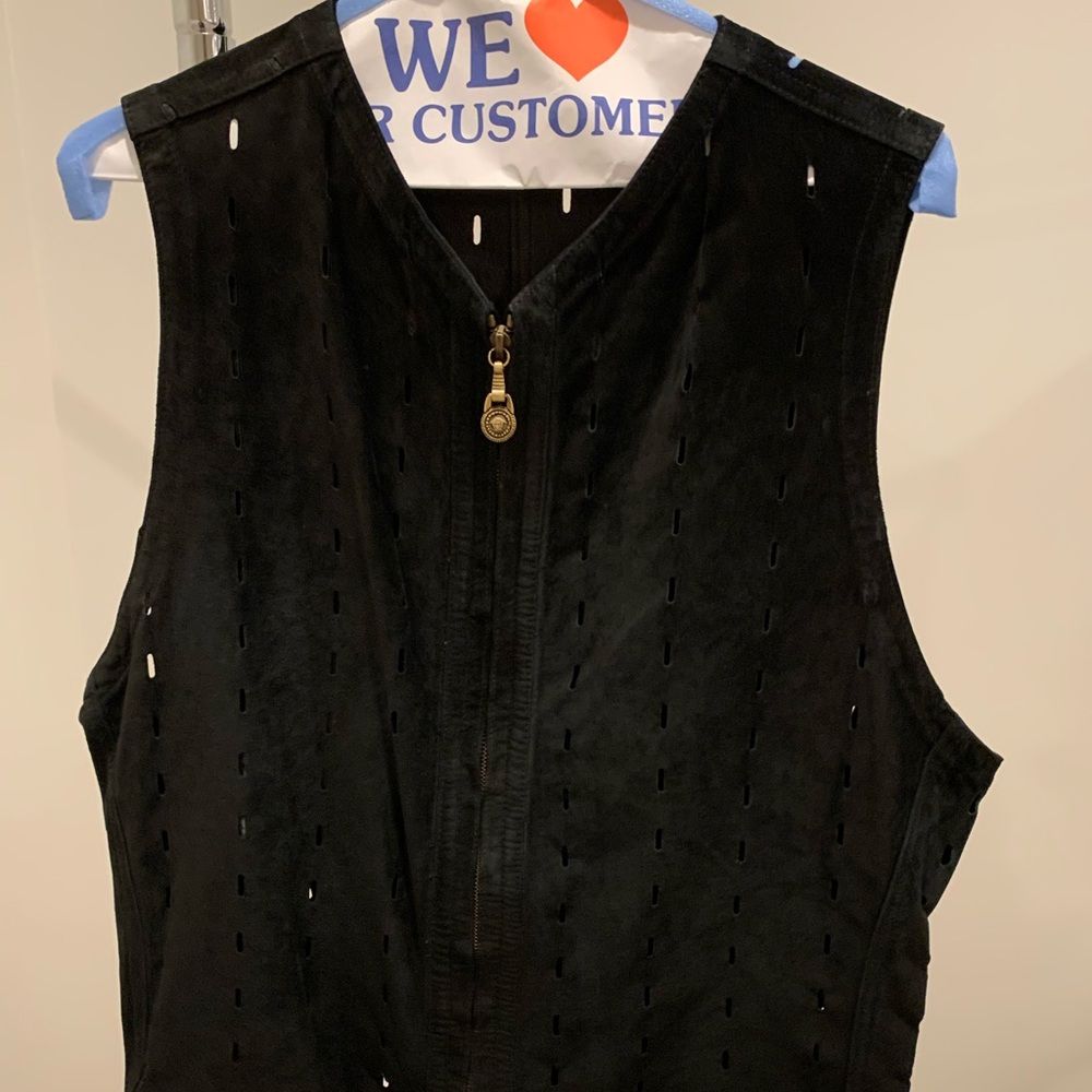 Authentic 1990 Versace suede vest